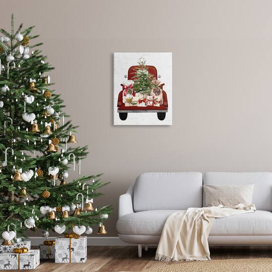 Stupell Industries Country Truck Christmas Gifts Canvas Wall Art
